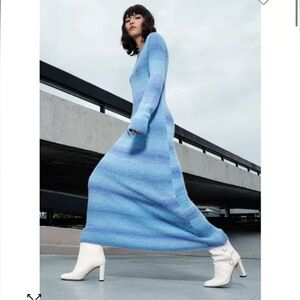 Vince - Striped wool-blend maxi dress